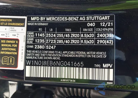 2022 Mercedes-Benz Glc Glc 300 z USA, uszkodzony, nr VIN W1N0J8EB6NG041665